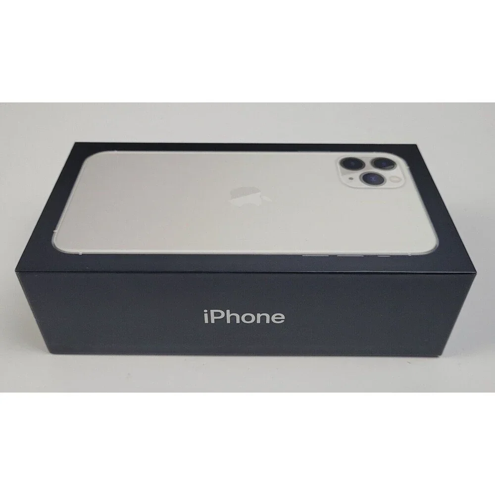 Genuine OEM Apple iPhone 11 Pro Max RETAIL BOX - 64GB Silver + Insert